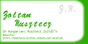 zoltan musztecz business card